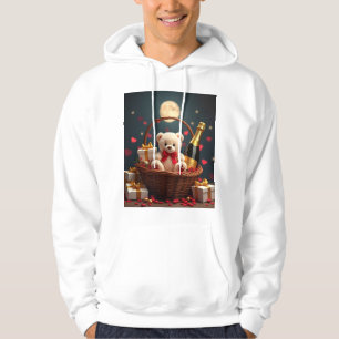 Veste À Capuche Délice d'ours en peluche et de champagne