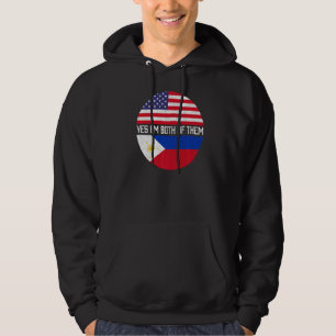 Veste À Capuche Demi-américain demi-philippin Usa Drapeau famille 