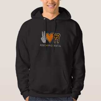 Veste À Capuche Dentiste Halloween Paix Amour Dentaire Léopard Den