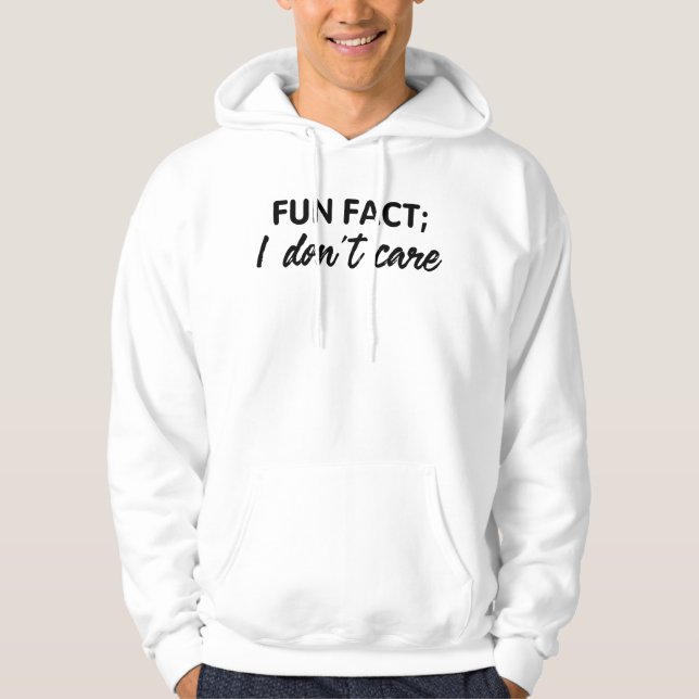 Veste À Capuche Des citations amusantes, un fait amusant ; je m'en (Devant)