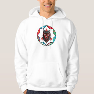 Veste À Capuche Design de l'unité de loup noir