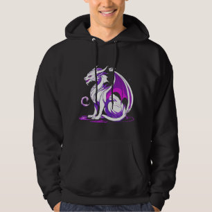 Veste À Capuche Design Sweatshirt à capuchon de dragon blanc et vi