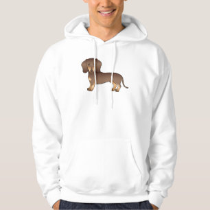 Veste À Capuche Dessin Brown Et Tan Smooth Coat Dachshund Chien