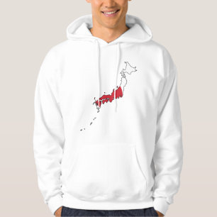 Veste À Capuche Dessin de souvenir de drapeau japonais dans une ca