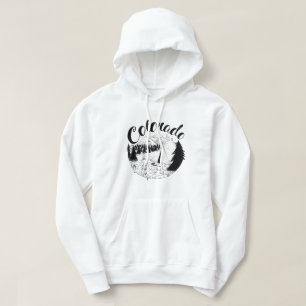 Veste À Capuche Dessin d'encre de camping du Colorado