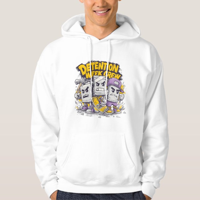 Veste À Capuche Detention Week Crew – Funny School Humor Street Ar (Devant)