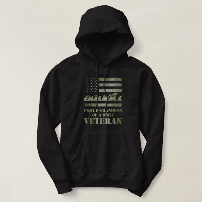 Veste À Capuche Deuxième Guerre Mondiale 80e Anniversaire Fier Gra (Design devant)