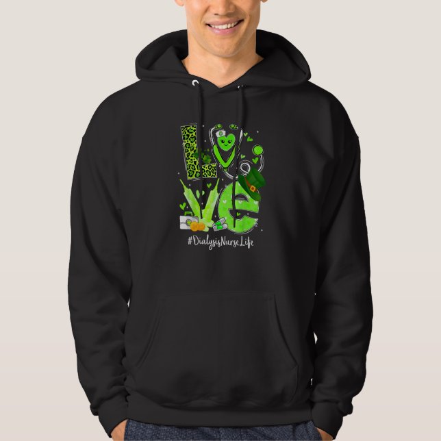 Veste À Capuche Dialyse Infirmière Vie Amour Coeur Stéthoscope R (Devant)