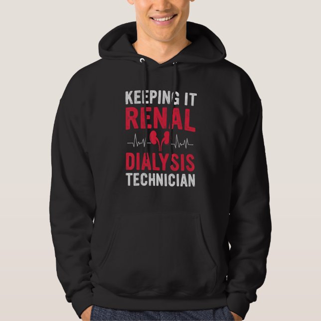 Veste À Capuche Dialysis Tech Keeping It Renal Heartbeat Dialysis  (Devant)