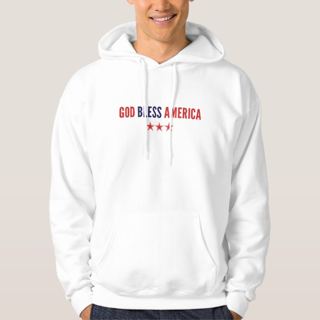 Veste À Capuche Dieu bénisse l'Amérique (Devant)