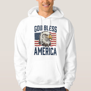 Veste À Capuche Dieu bénisse l'Amérique Aigle Design vectoriel pat