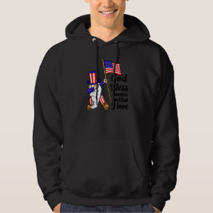 Veste À Capuche Dieu bénisse l'Amérique Terre que j'aime  Drapeau 