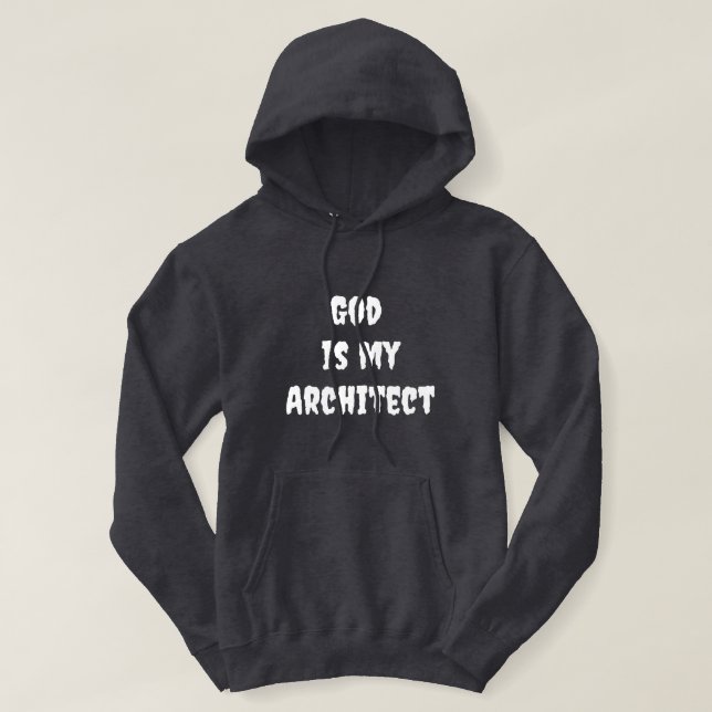 Veste À Capuche Dieu est mon architecte (Design devant)