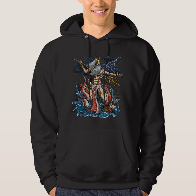 Veste À Capuche Dieu grec Poseidon (Devant)