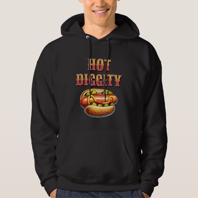 Veste À Capuche Diggité chaude | Retro Hot dog (Devant)