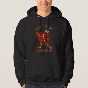 Veste À Capuche dindon nettoie gants en caoutchouc Infirmière Dind