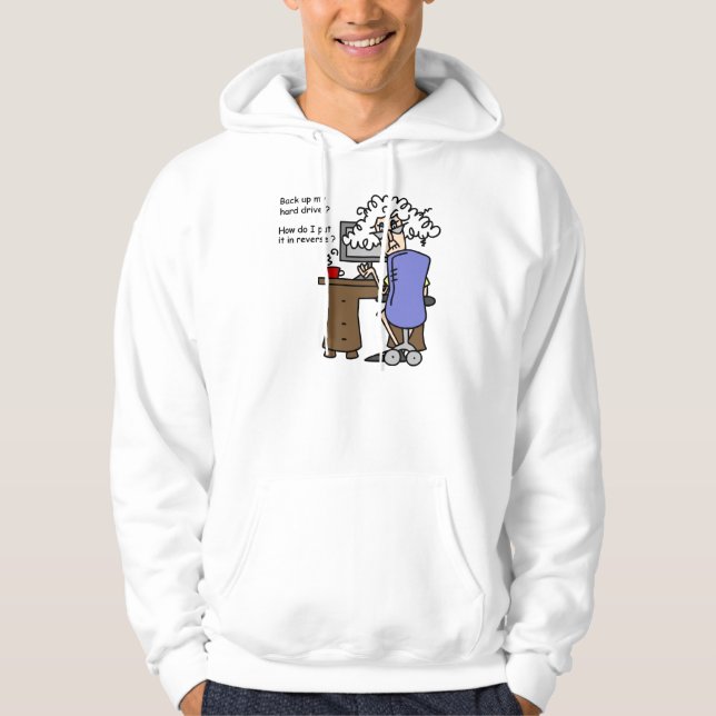 Veste À Capuche Disque Dur Sauvegarde Humoristique (Devant)