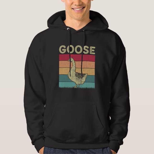 Veste À Capuche Distressed Goose Lover Boys Girls Retro Style Goos (Devant)