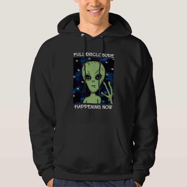Veste À Capuche Divulgation complète de l'événement Alien et OVNI (Devant)