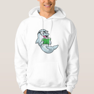 Veste À Capuche Dolphin Nerd avec lunettes et livre