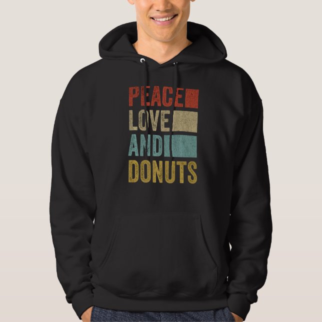 Veste À Capuche Donuts d'amour pour la paix (Devant)