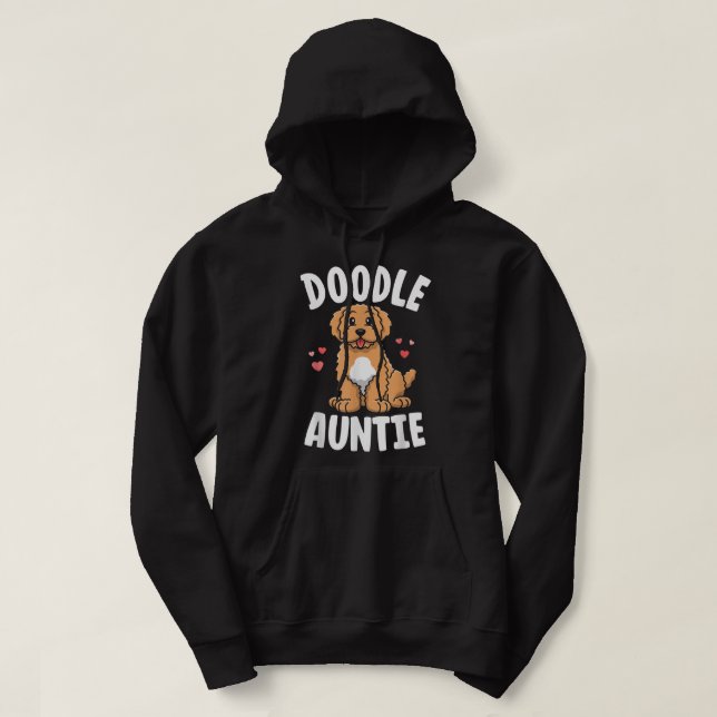 Veste À Capuche Doodle Auntie Goldendoodle s Femmes Kawaii Tante C (Design devant)