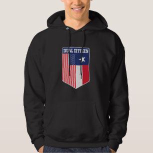 Veste À Capuche Double Citoyen Texas And America Fière De Revenir