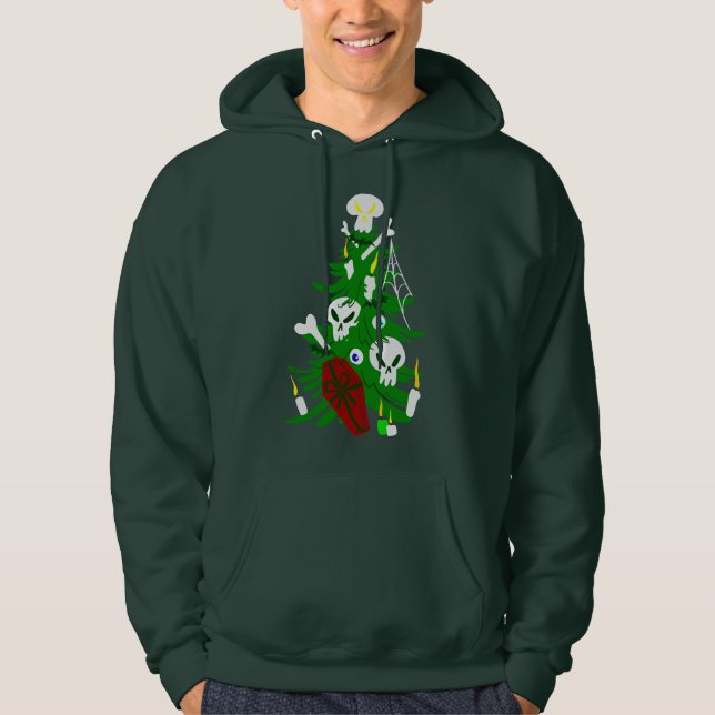 Veste À Capuche douloureux cercueil de Noël (Devant)