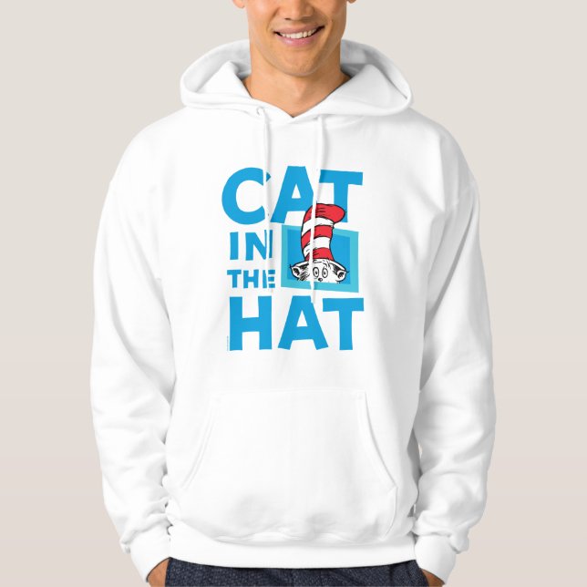 Veste À Capuche Dr Seuss | Chat dans le logo du Casquette (Devant)