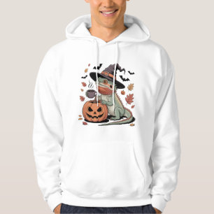 Veste À Capuche Dragon à poils verts Halloween sorcier Art