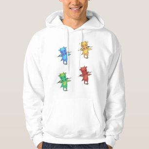 Veste À Capuche Dragon Vert Rouge Bleu Fée Conte Beaux Animaux Pou