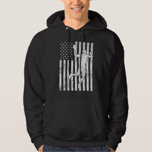 Veste À Capuche Drapeau américain classique Basketball Imprimer Dr