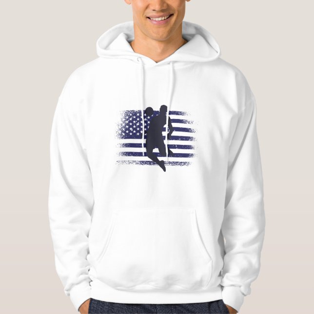 Veste À Capuche Drapeau américain du maillot de football américain (Devant)