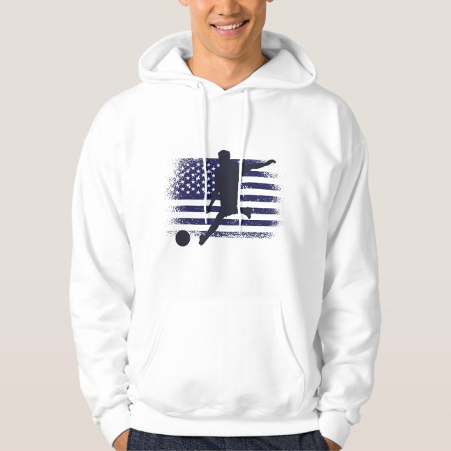 Veste À Capuche Drapeau américain du maillot de football américain (Devant)