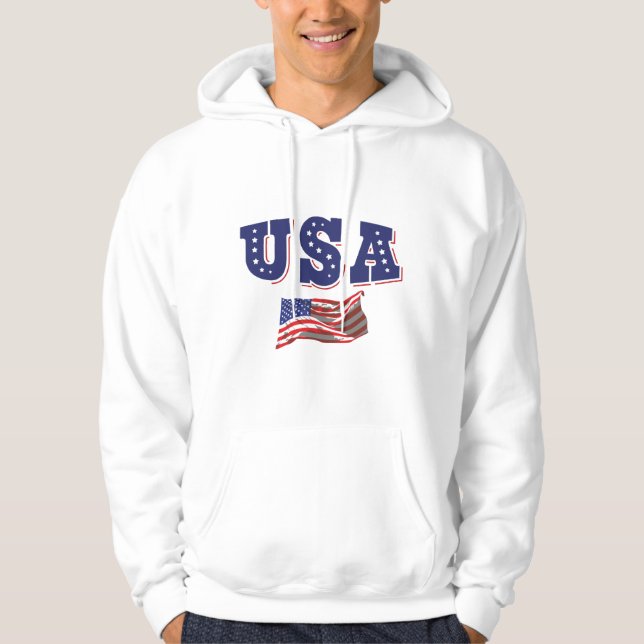 Veste À Capuche Drapeau américain du maillot de football américain (Devant)