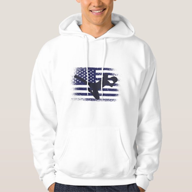 Veste À Capuche Drapeau américain du maillot de football américain (Devant)
