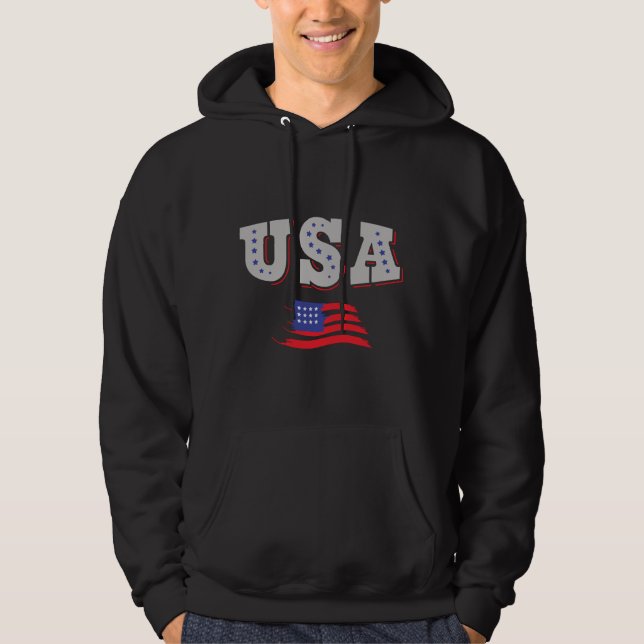 Veste À Capuche Drapeau américain du maillot de football américain (Devant)