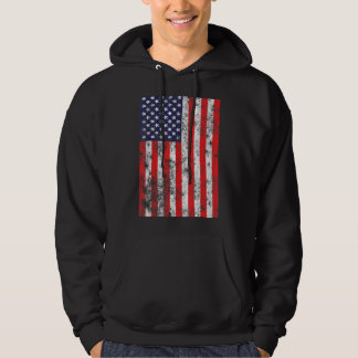 Veste À Capuche Drapeau américain en détresse 4 juillet American M