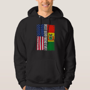 Veste À Capuche Drapeau américain et drapeau bolivien Meilleur ami