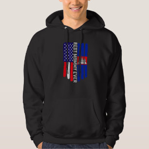 Veste À Capuche Drapeau américain et drapeau cambodgien Meilleure 