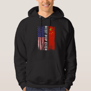 Veste À Capuche Drapeau américain et drapeau chinois Meilleure pop