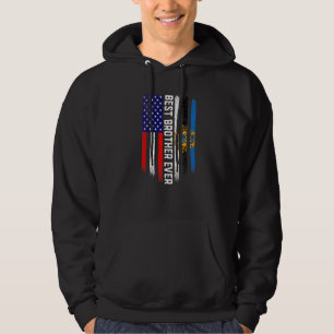 Veste À Capuche Drapeau américain et drapeau estonien Meilleur Frè