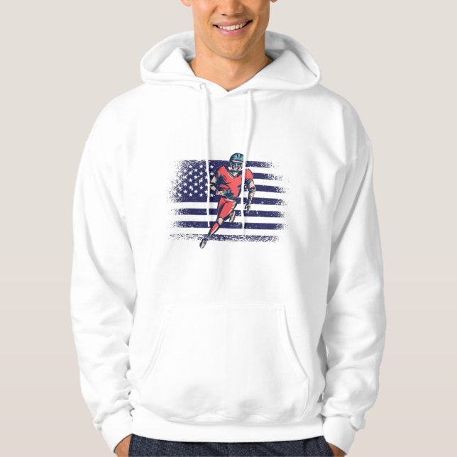 Veste À Capuche Drapeau américain Fan Jersey Shirt USA (Devant)