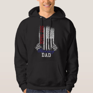 Veste À Capuche Drapeau Américain Homme Course sur Piste en Terre