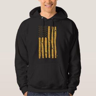 Veste À Capuche Drapeau américain Nid d'abeille Abeilles Apicultur
