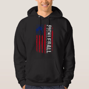 Veste À Capuche Drapeau américain Pickleball Patriotique Picklebal