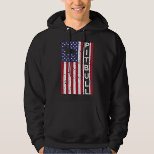 Veste À Capuche Drapeau américain Pitbull Dog Us