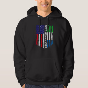 Veste À Capuche Drapeau américain Sierra Leone Drapeau meilleur ma