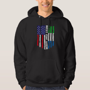 Veste À Capuche Drapeau américain Sierra Leone Drapeau meilleur po
