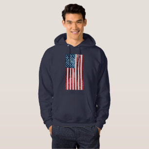 Veste À Capuche drapeau américain vertical sweatshirt à capuchon